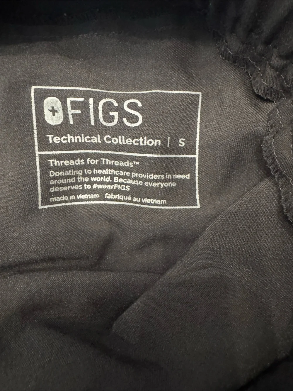 FIGS Men’s Tansen Jogger Scrub Pants Black Size S  Tansen Jogger